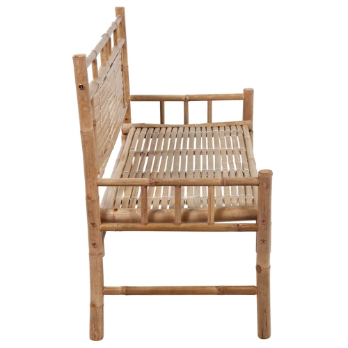 Banc de jardin vidaXL avec coussin en bambou 120&nbsp;cm