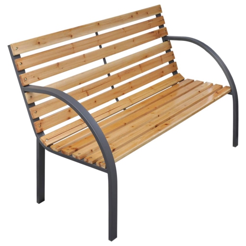 VIDAXL  Garden Bench 112 Cm Solid Wood Fir