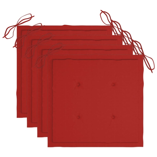 vidaXL Garden Chairs with Cushions 4 pcs Grey Solid Acacia Wood