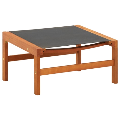 vidaXL Garden Chair with Footrest Solid Eucalyptus Wood and Textilene