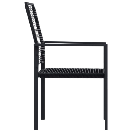 vidaXL Garden Chairs 4 pcs PVC Rattan Black