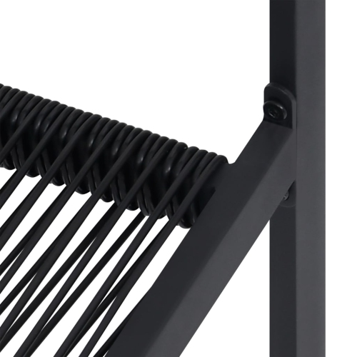 vidaXL Garden Chairs 4 pcs PVC Rattan Black