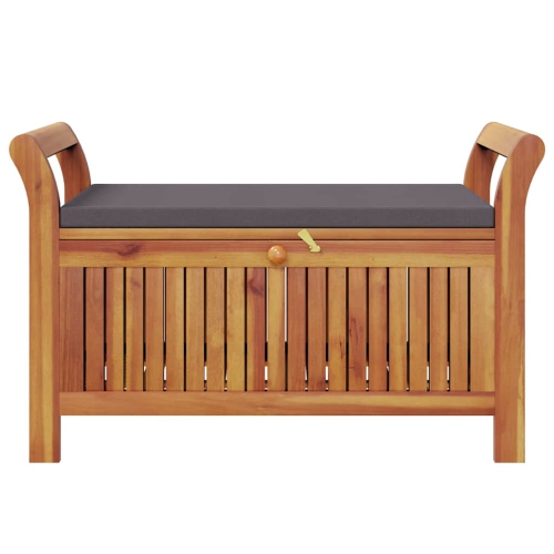 vidaXL Garden Storage Bench with Cushion 91 cm Solid Wood Acacia