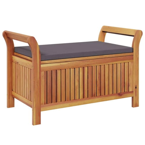 vidaXL Garden Storage Bench with Cushion 91 cm Solid Wood Acacia