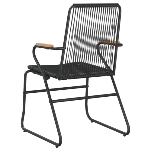 vidaXL Garden Chairs 4 pcs Black 58x59x85.5 cm PVC Rattan