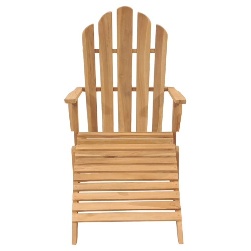 vidaXL Adirondack Chairs with Footrests 2 pcs Solid Wood Teak