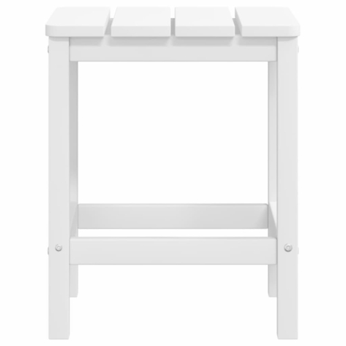 vidaXL Garden Adirondack Chairs with Footstool & Table HDPE White