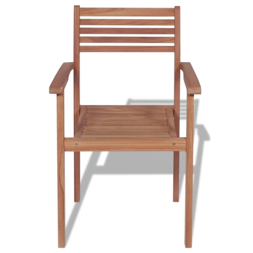 vidaXL Stackable Garden Chairs 4 pcs Solid Teak Wood