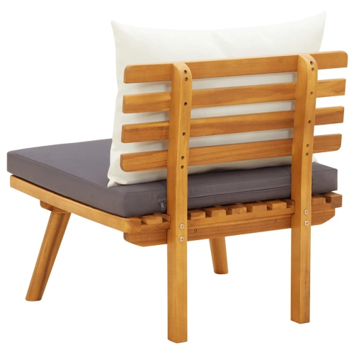vidaXL Garden Chair with Cushions Solid Acacia Wood