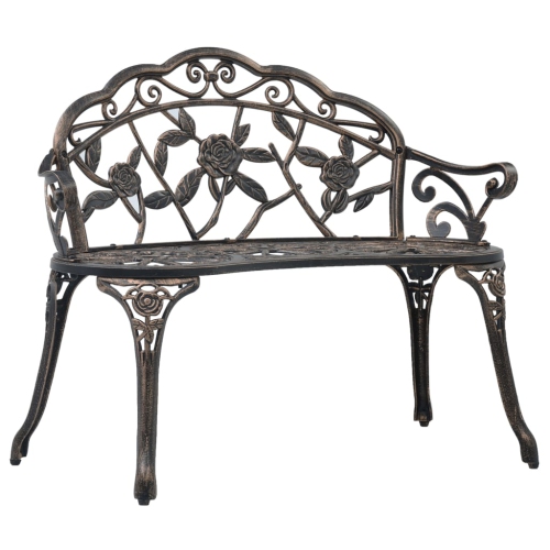 vidaXL Bistro Bench 100cm Bronze Cast Aluminium