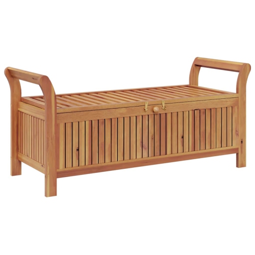 vidaXL Garden Storage Bench with Cushion 126 cm Solid Wood Acacia