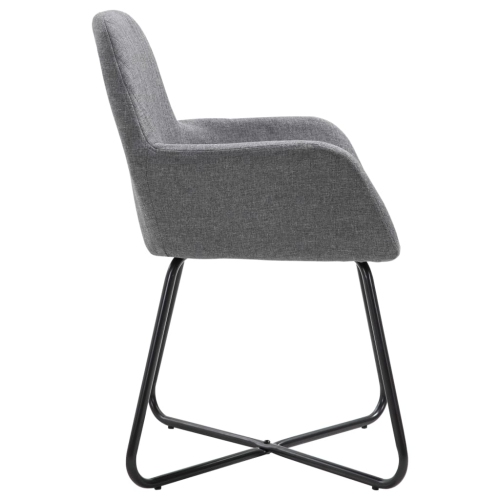 vidaXL Dining Chairs 6 pcs Dark Grey Fabric