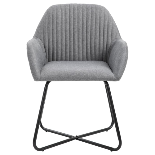 vidaXL Dining Chairs 6 pcs Light Grey Fabric