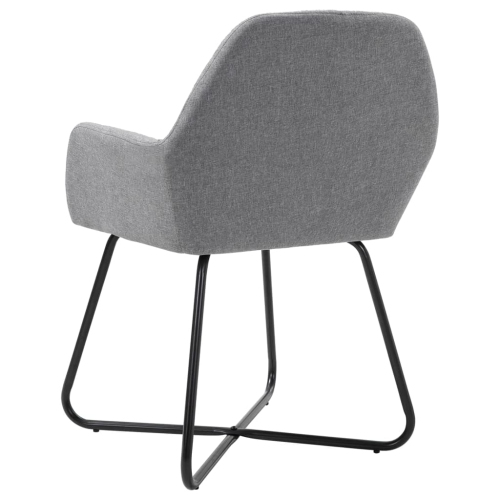 vidaXL Dining Chairs 6 pcs Light Grey Fabric