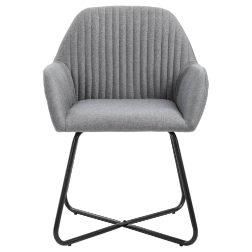 vidaXL Dining Chairs 4 pcs Light Grey Fabric