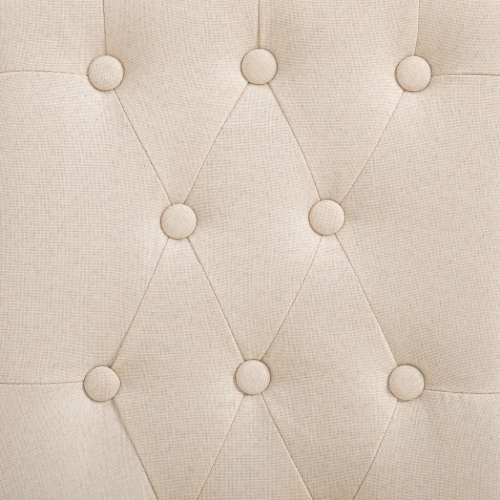 Chaises de salle à manger 4 pièces en tissu crème