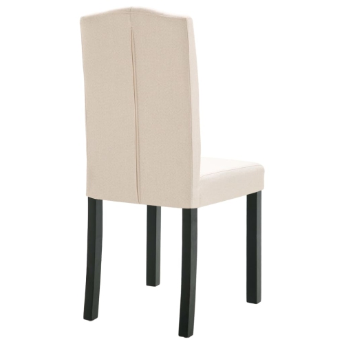 Chaises de salle à manger 4 pièces en tissu crème