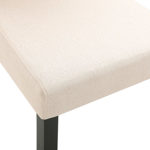 Chaises de salle à manger 4 pièces en tissu crème
