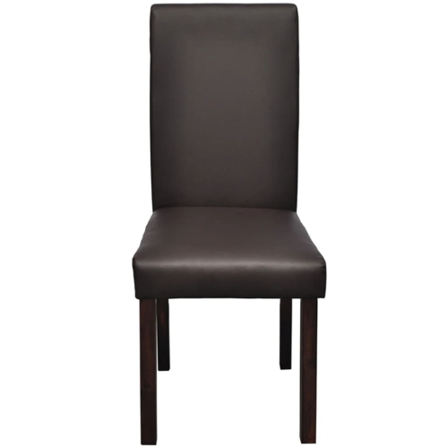 vidaXL Dining Chairs 4 pcs Brown Faux Leather