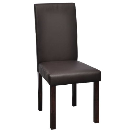 vidaXL Dining Chairs 4 pcs Brown Faux Leather