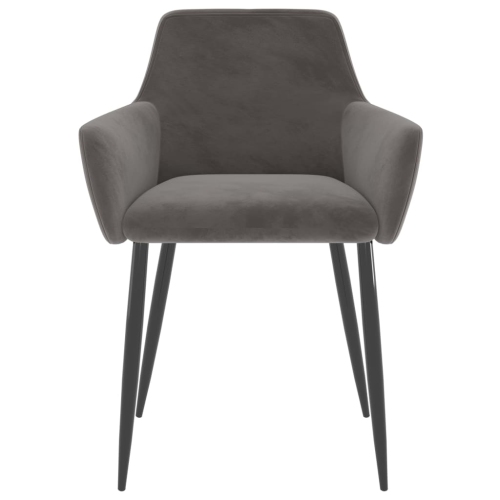 vidaXL Dining Chairs 4 pcs Dark Grey Velvet