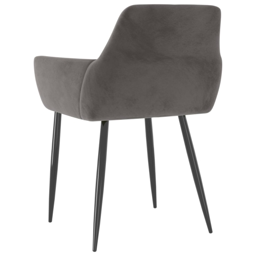 vidaXL Dining Chairs 4 pcs Dark Grey Velvet