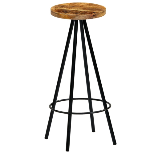 vidaXL Bar Stools 2 pcs Solid Mango Wood
