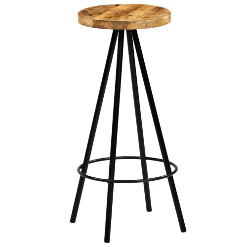 vidaXL Bar Stools 2 pcs Solid Mango Wood