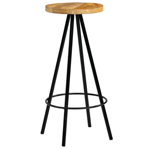 vidaXL Bar Stools 2 pcs Solid Mango Wood