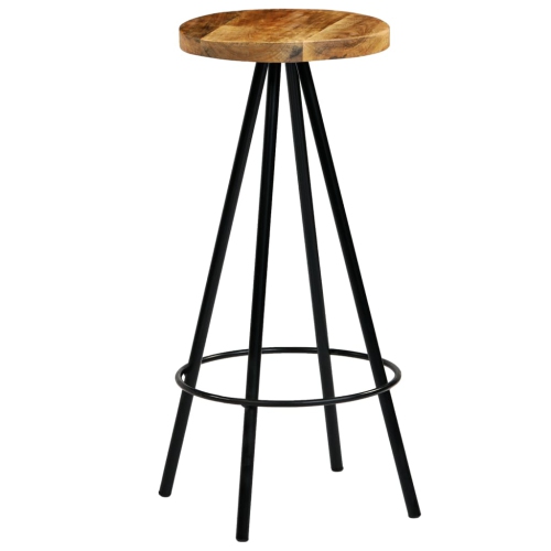 vidaXL Bar Stools 2 pcs Solid Mango Wood