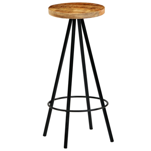 vidaXL Bar Stools 2 pcs Solid Mango Wood
