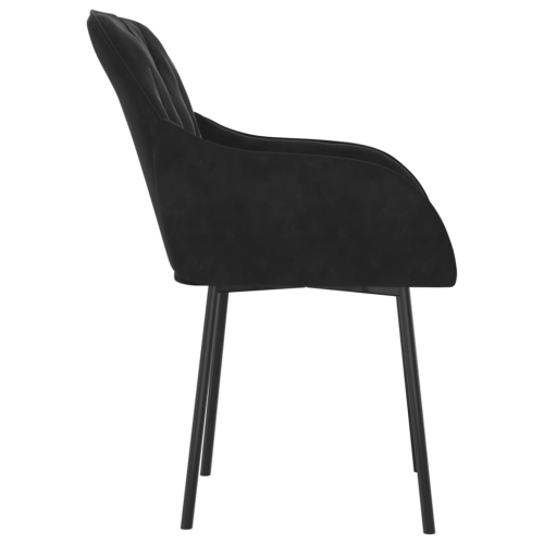 vidaXL Dining Chairs 2 pcs Black Velvet