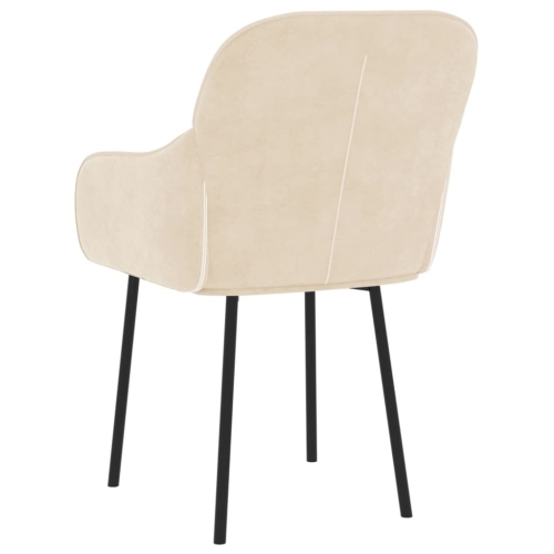 vidaXL Dining Chairs 2 pcs Cream Velvet