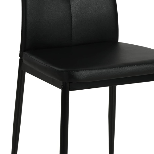 vidaXL Dining Chairs 4 pcs Black Faux Leather