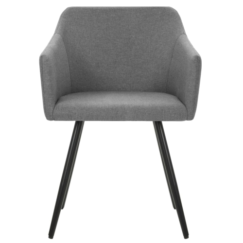 vidaXL Dining Chairs 4 pcs Light Grey Fabric