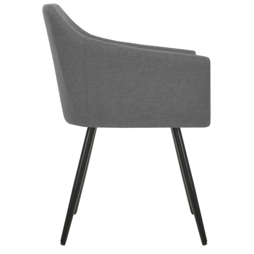 vidaXL Dining Chairs 4 pcs Light Grey Fabric