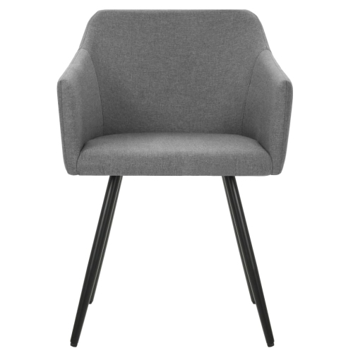 vidaXL Dining Chairs 2 pcs Light Grey Fabric