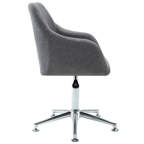 vidaXL Swivel Dining Chair Light Grey Fabric