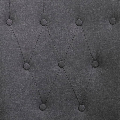 vidaXL Dining Chair with Armrests Dark Grey Fabric