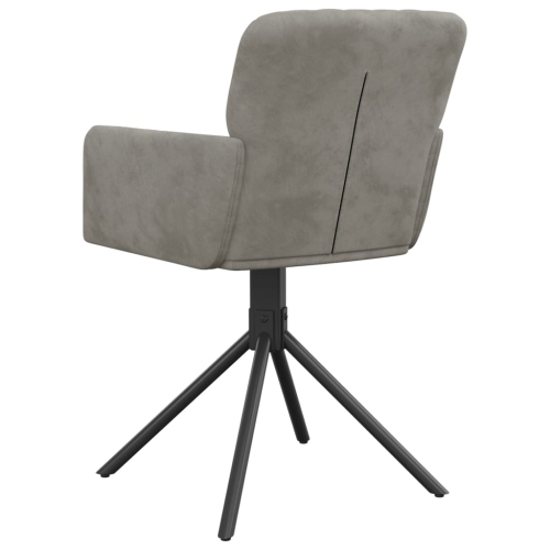 vidaXL Swivel Dining Chairs 2 pcs Light Grey Velvet