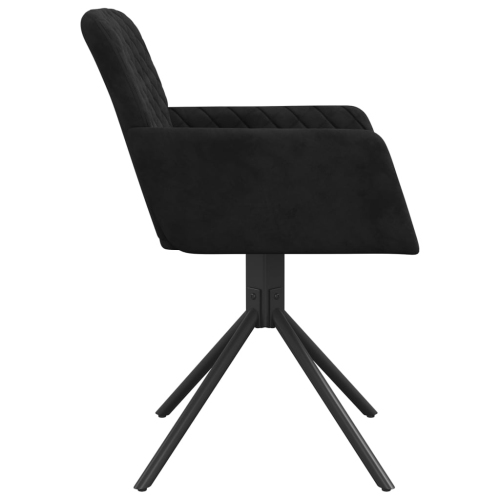 vidaXL Swivel Dining Chairs 2 pcs Black Velvet
