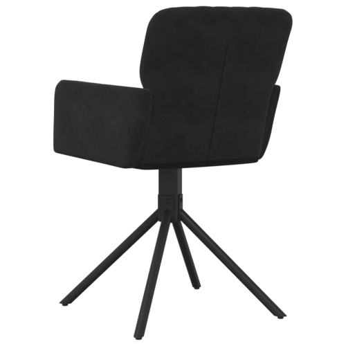 vidaXL Swivel Dining Chairs 2 pcs Black Velvet