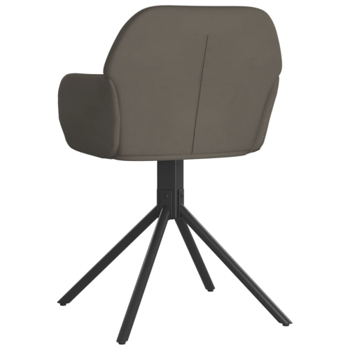 vidaXL Swivel Dining Chairs 2 pcs Dark Grey Velvet