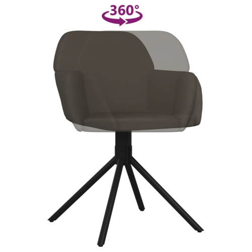 vidaXL Swivel Dining Chairs 2 pcs Dark Grey Velvet