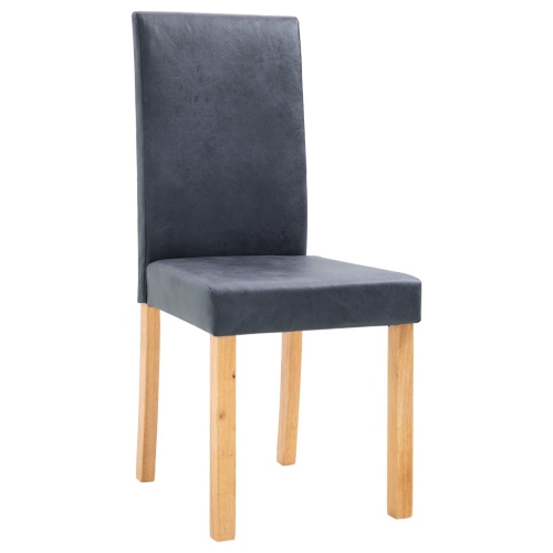 vidaXL Dining Chairs 4 pcs Gray Faux Leather