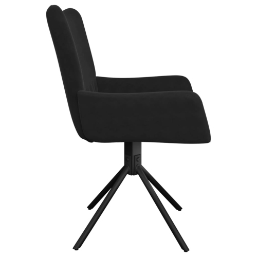 vidaXL Swivel Dining Chairs 2 pcs Black Velvet