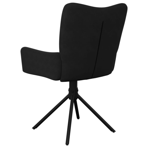vidaXL Swivel Dining Chairs 2 pcs Black Velvet
