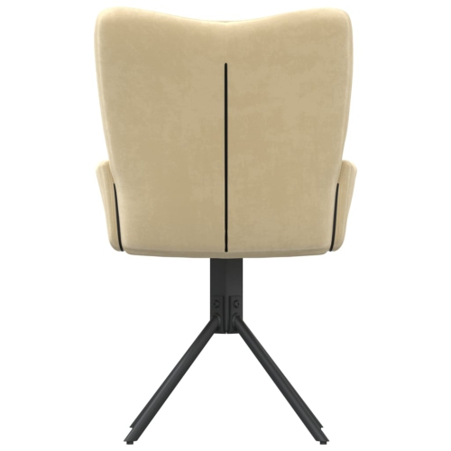 vidaXL Swivel Dining Chairs 2 pcs Cream Velvet