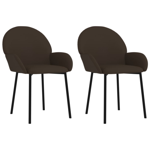VIDAXL  Dining Chairs 2 PCs Faux Leather In Brown