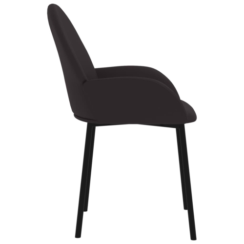 vidaXL Dining Chairs 2 pcs Black Faux Leather